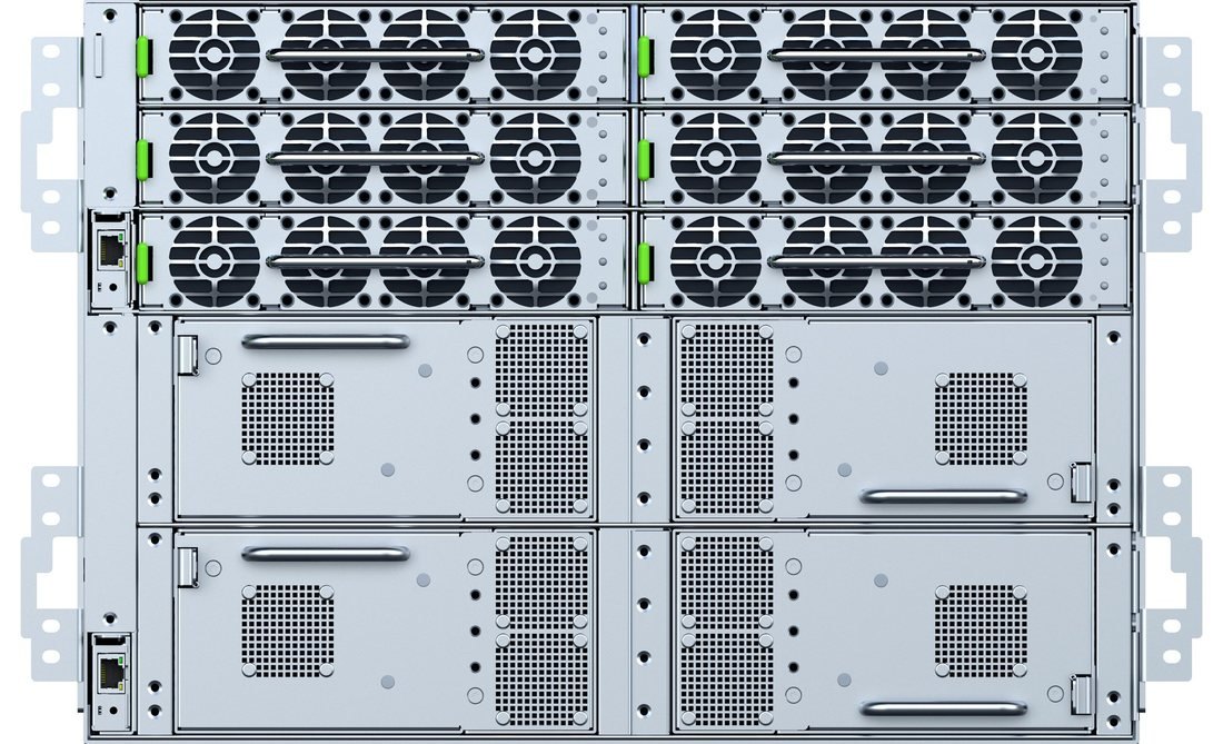 AX8-110 110 kW AC to 800 VDC power shelf, front view