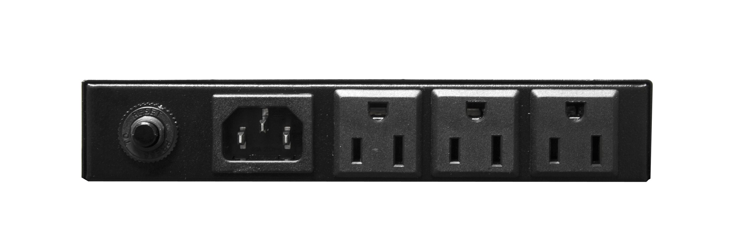 Xtreme Power JX-200 rear view showing the IEC C14 inlet, 5A input breaker, and detachable mounting brackets