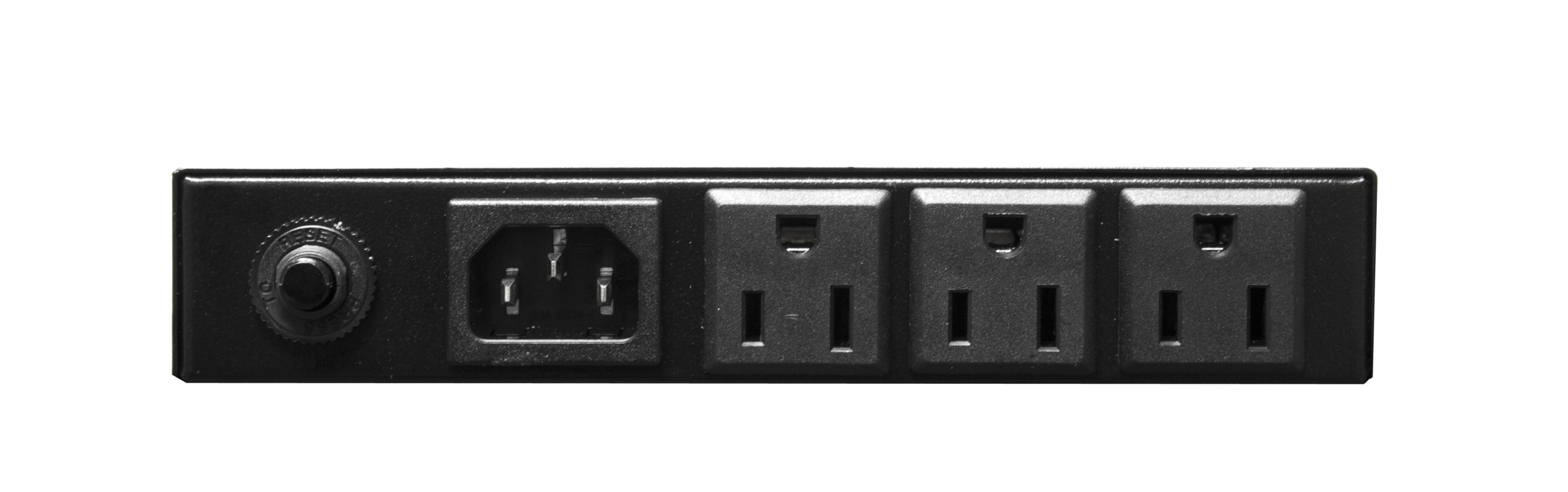 Xtreme Power JX-200 rear view showing the IEC C14 inlet, 5A input breaker, and detachable mounting brackets