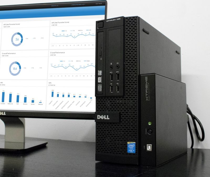J60 UPS beside a self-service terminal PC and display