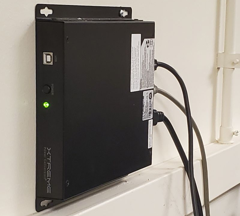 J60 lithium UPS wall-mounted to support Starlink connectivity and connected devices with backup power