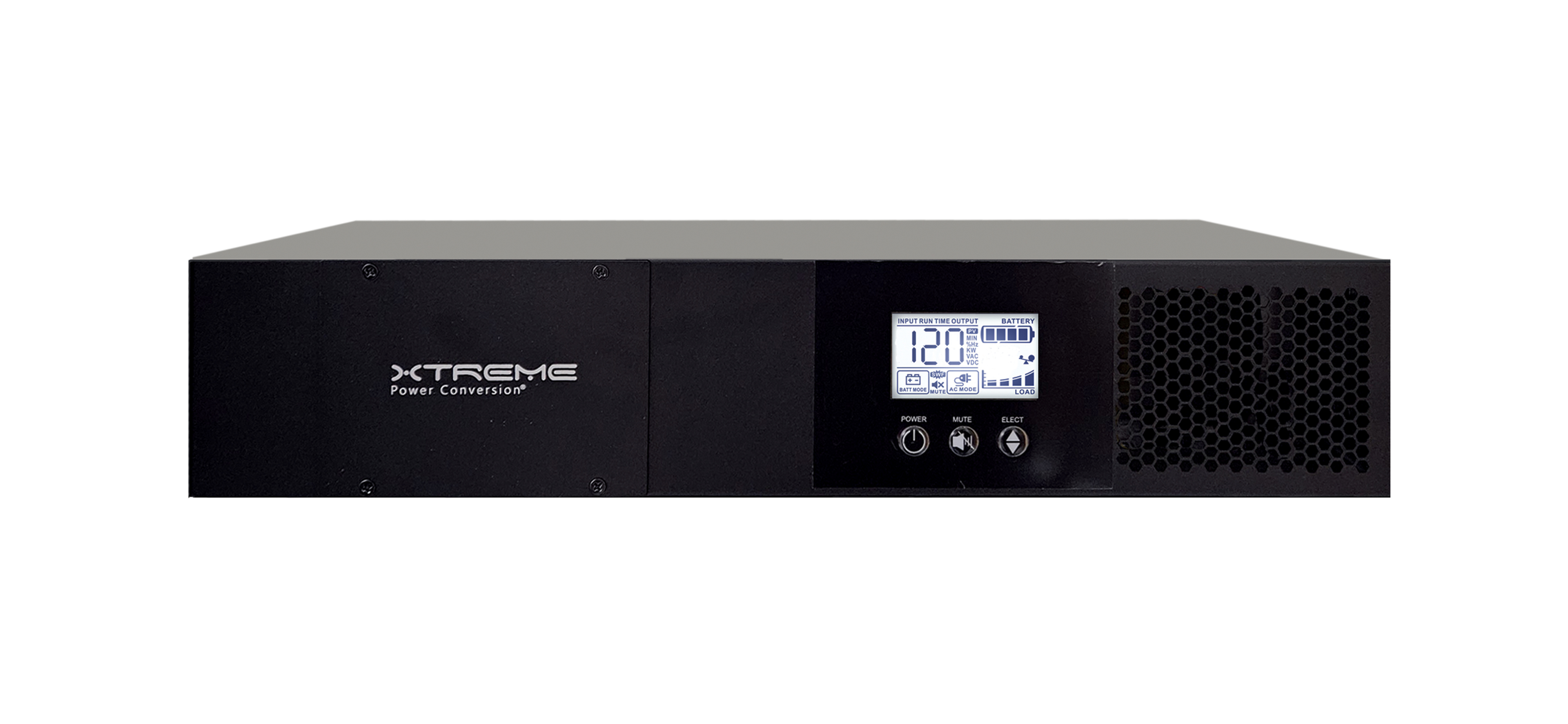 Xtreme Power V70 short-depth rackmount UPS, front view