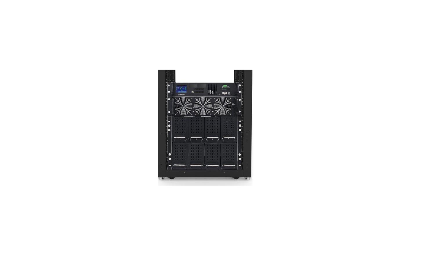 Xtreme Power Ai90 rack-integrated 480V three-phase UPS mounted in a rack for industrial automation power