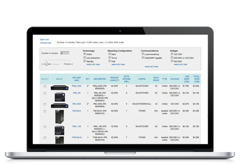 Xtreme Power UPS Selector Tool